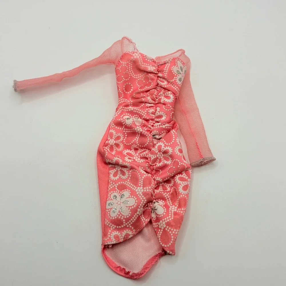 Barbie Stroll n Play Pups Replacement Dress Pink Floral Outfit Shoes Bag Set